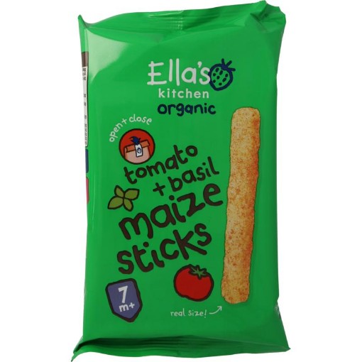 afbeelding van Maize sticks tomato & basil 7m+