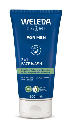 afbeelding van Men 2 in1 reinigingsgel gezicht en baard