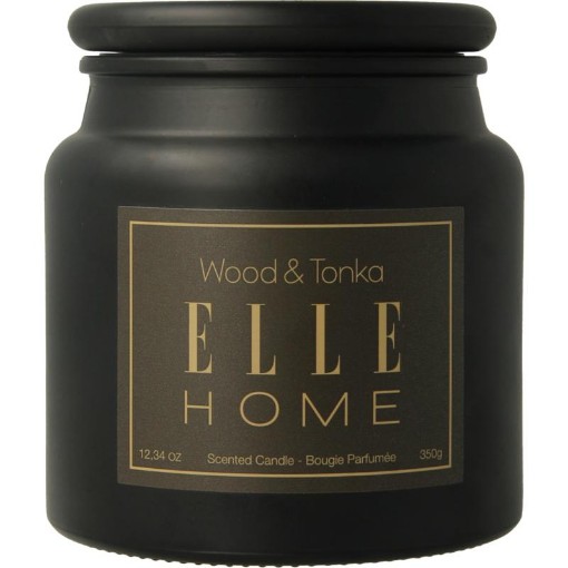 afbeelding van Wood en tonka candle jar