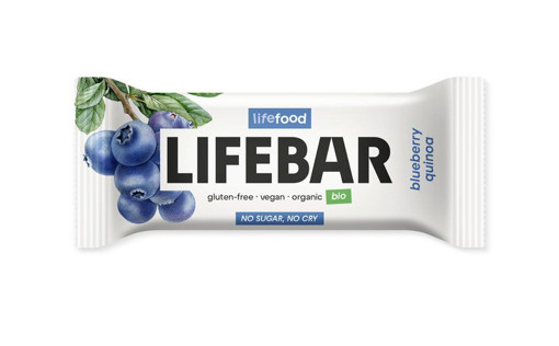 afbeelding van lifebar blueberry quinoa bio