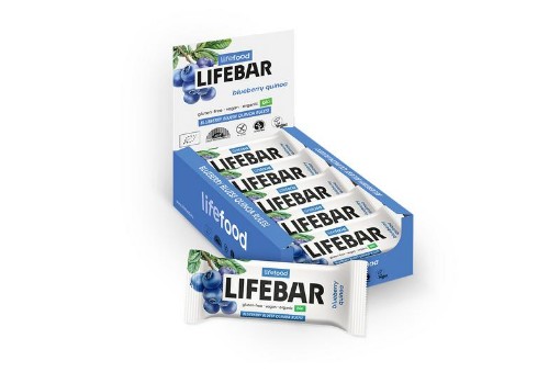 afbeelding van lifebar blueberry quinoa bio