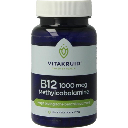 afbeelding van Vitamine B12 1000 mcg Methylcobalamine 180