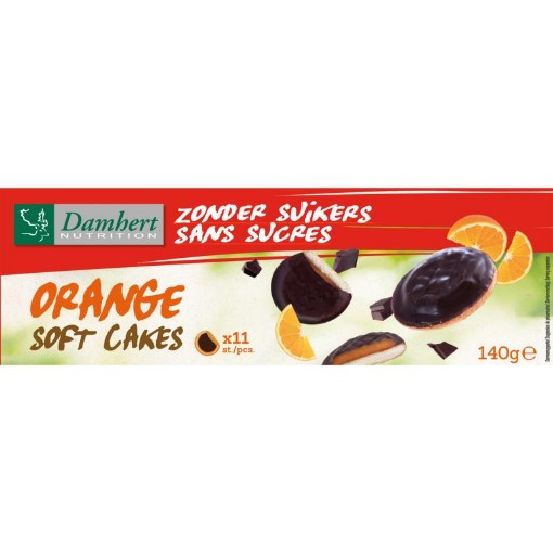 afbeelding van soft cakes orange suikervrij