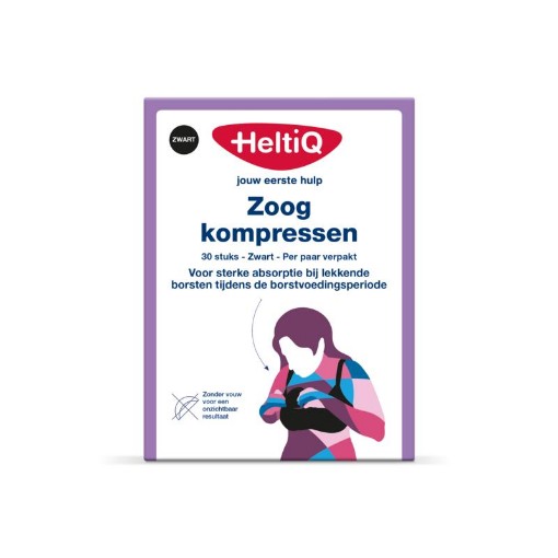 afbeelding van zoogkompressen zwart