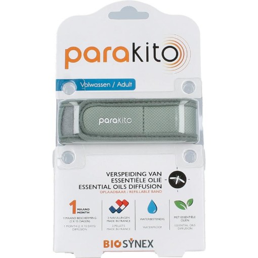 Parakito Anti mug armband volwassenen kaki 1st