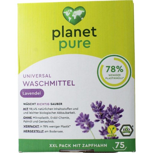 Planet Pure Wasmiddel vloeibaar universeel lavendel 3000ml