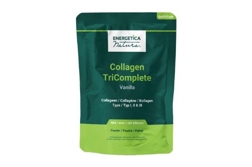 Energetica Nat Collagen tricomplete vanilla refill pack 400g