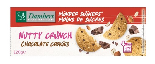 Damhert Nutty crunch chocolate cookies 120g