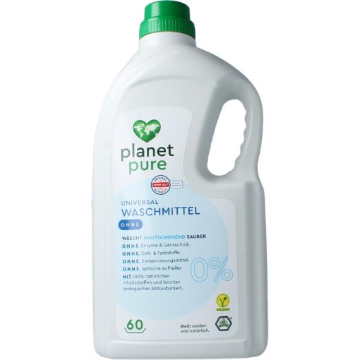 Planet Pure Wasmiddel vloeibaar universeel 0% zero 3000ml