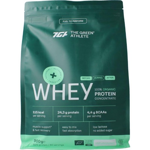 Green Athlete Whey protein concentrate unflavoured bio 900g