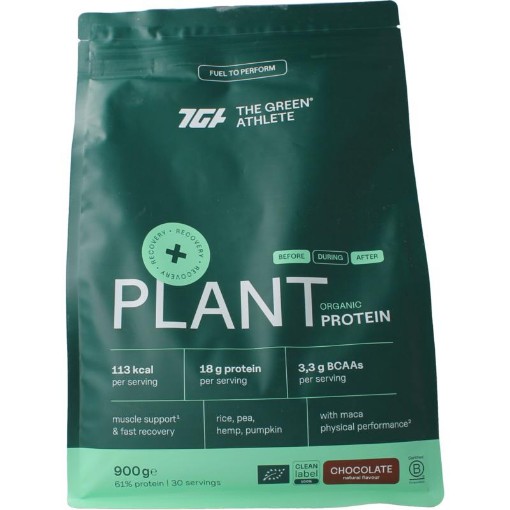 Green Athlete Whey plant protein choco bio 900g