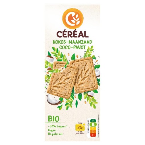 Cereal kokos maanzaad cake&koekje 132g