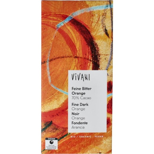 Vivani Vivani dark sinaasappel bio 80g