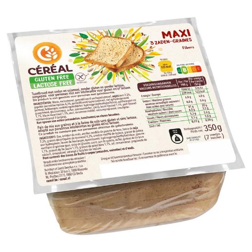 Cereal Maxi 3 zadenbrood gluten- en lactosevrij 350g