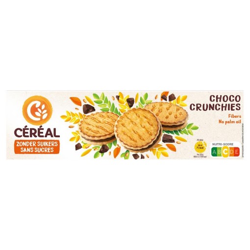 Cereal choco crunch koekjes z suikers 185g