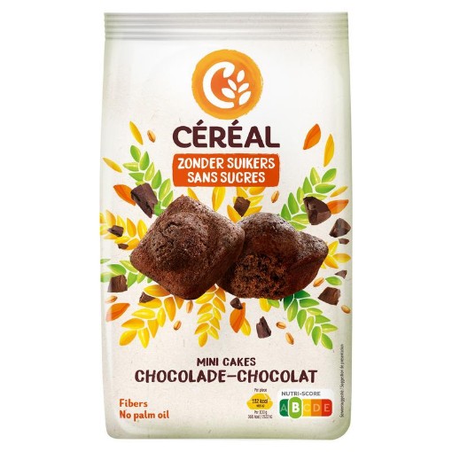 Cereal mini cakes choco zonder suiker 196g