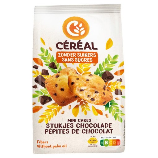 Cereal mini cakes stukje chocolade zs 196g