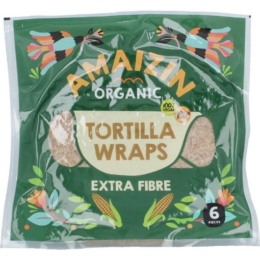 Amaizin tortillawraps extra fibre bio 6st