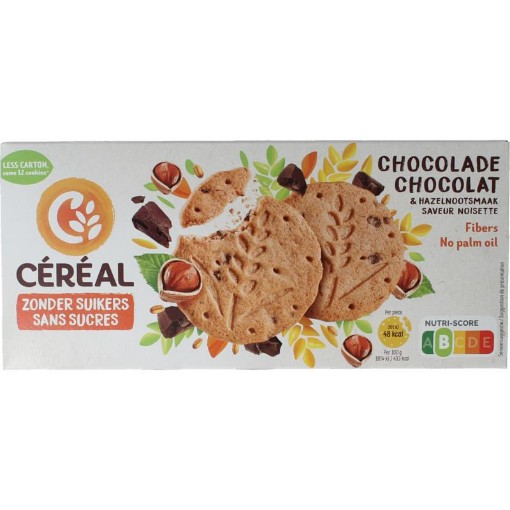 Cereal zandkoek hazeln choco z suiker 132g