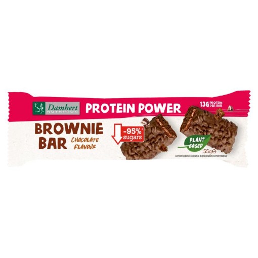 Damhert Protein brownie bar glutenvrij 55g