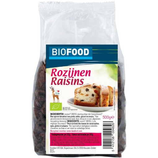 Damhert Rozijnen bio 500g