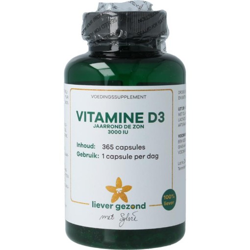 Liever Gezond jaarr vit d3/75mcg/3000 iu ll 365sft