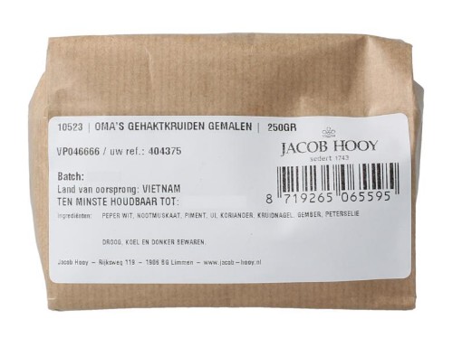 Jacob Hooy Oma's gehaktkruiden gemalen 250g