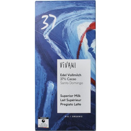 Vivani Vivani super milk 37% bio 80g
