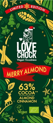 Lovechock Merry almond 63% bio 70g
