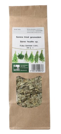 Marma Senna blad geseneden 100g