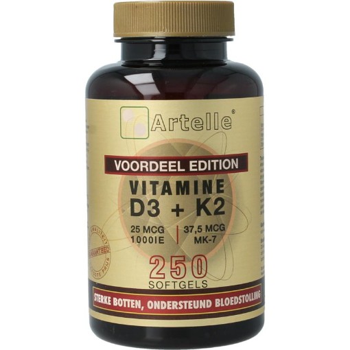 Artelle Vitamine D3 25mcg + K2 250sft