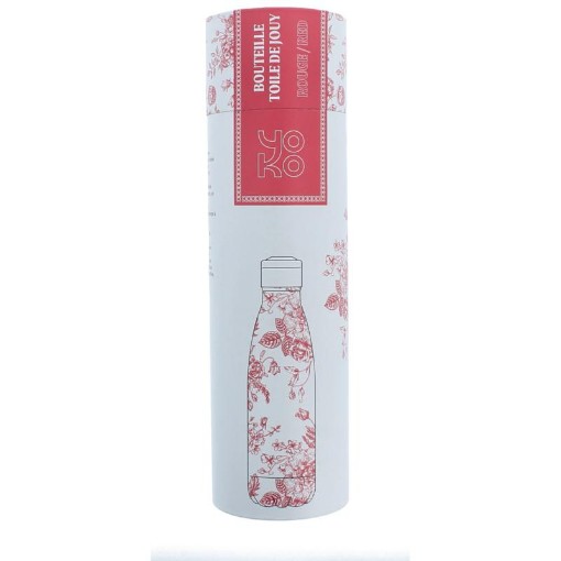 Yoko Drinkfles Toile de Jouy red isotherm 500ml 1st