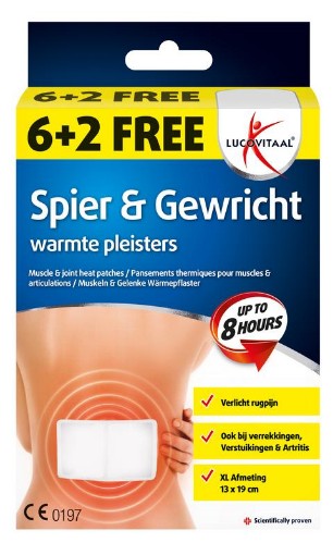 Lucovitaal spier & gewricht warmte pleist 8st
