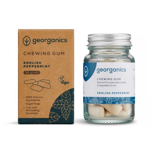 Georganics Chewing gum English peppermint 30st