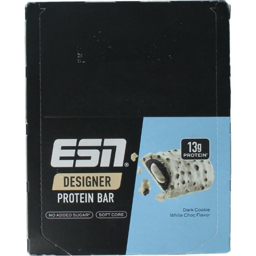 ESN dark cookie white choc bar 45g 12st