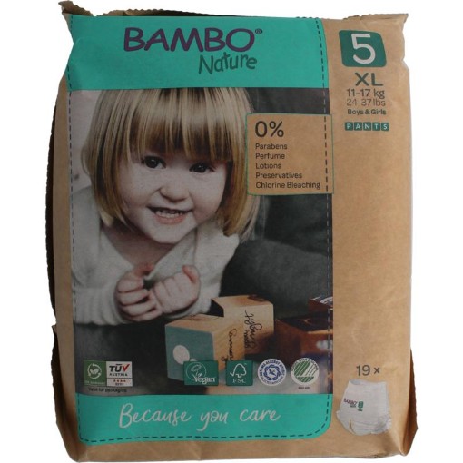 Bambo luierbroekjes mt 5 11-17kg 19st