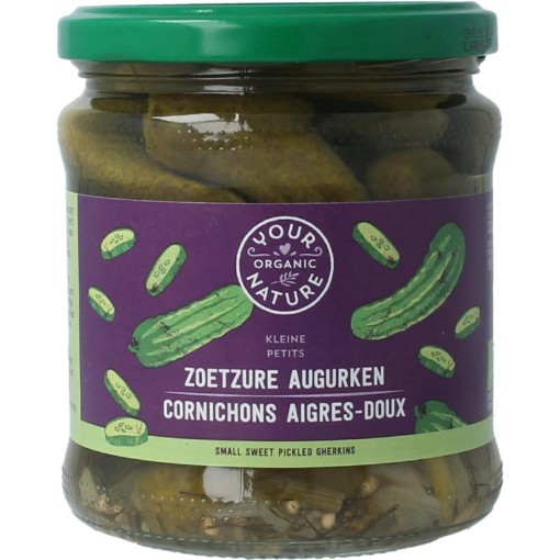 Your Organic Nat yon augurken zoetzuur bio 330g