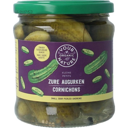 Your Organic Nat yon augurken zuur bio 330g