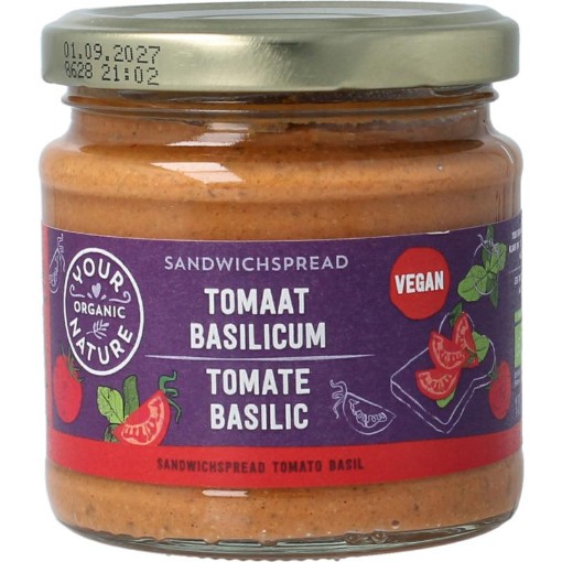 Your Organic Nat yon sandwichspread tom bas bio 180g