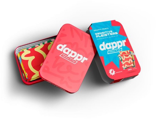 Dappr Pleisterstrip graffiti 10 x 6cm 12st