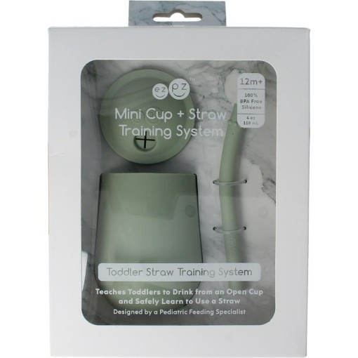 Ezpz Mini cup met rietje training system sage 1st