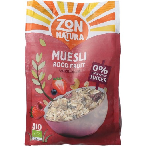Zonnatura muesli rood fruit bio 375g
