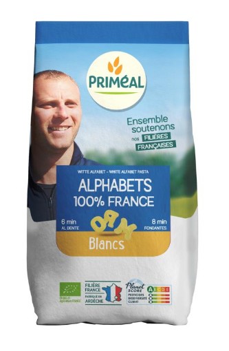 Primeal alfabet pasta ut frankrijk bio 500g