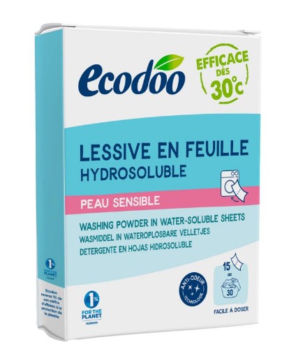 Ecodoo wasstrips laudry sheets gv bio 52.5g