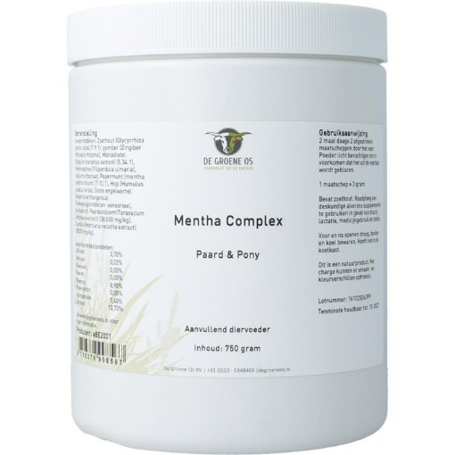 Groene Os mentha complex paard/pony 750g