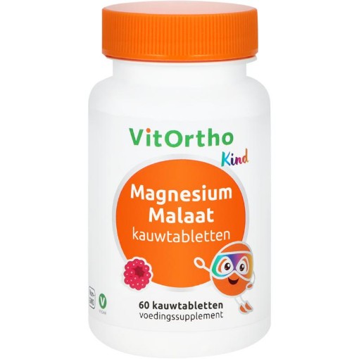 Vitortho magnesium malaat kauwtblt kind 60kt