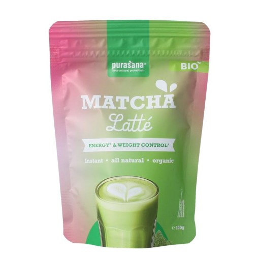 Purasana Hot drinks matcha latte bio 100g