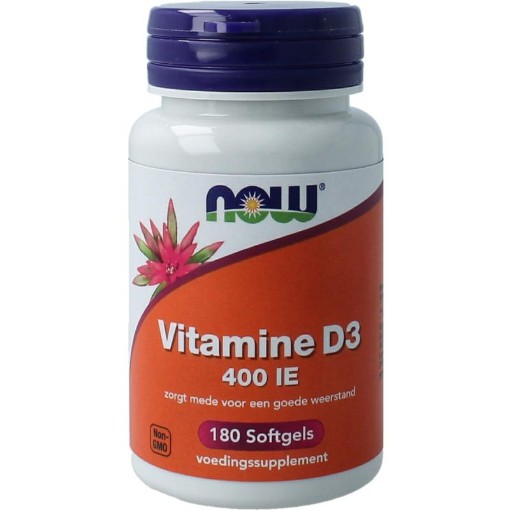 NOW Vitamine D3 400IE 180sft
