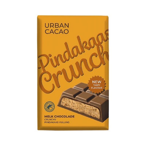 Urban Cacao Pindakaas crunch 140g
