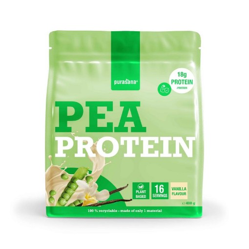 Purasana Plant protein erwt vaniille 400g